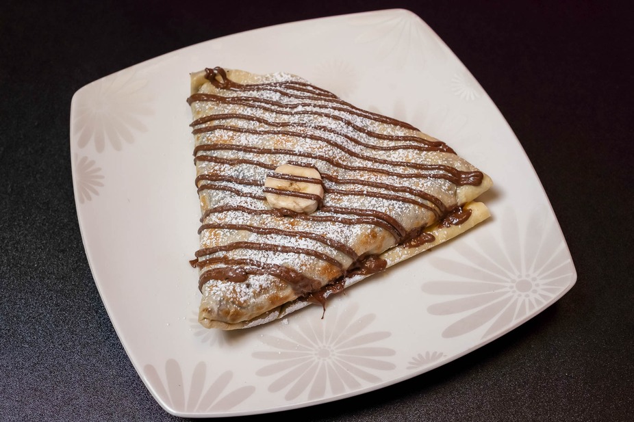 Nutella Banana Crepe at Der Tea Yogurt, Café in Upland